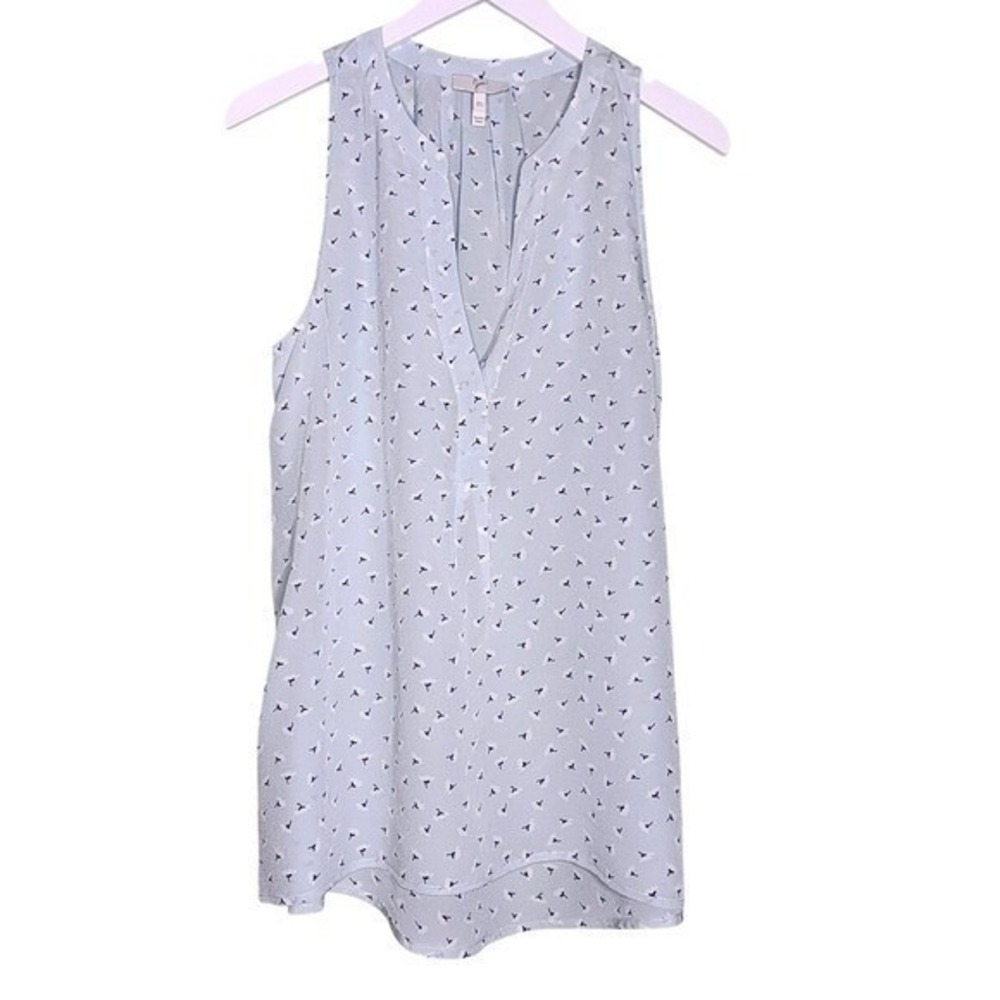 Joie‎ Sleeveless Floral Print Top Green Classic Work Office Feminine Casual XS